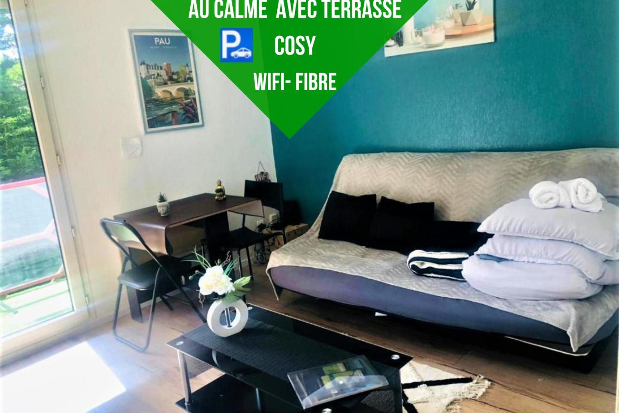 Ferienwohnung Le Petit Park-Studio-Terrasse- Piscine-Wifi Fibre Pau Exterior foto